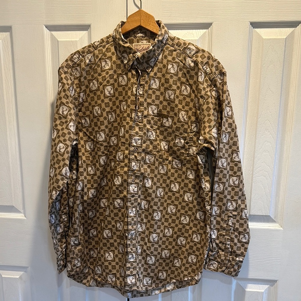 Woolrich Twill Long Sleeve Button Down Shirt